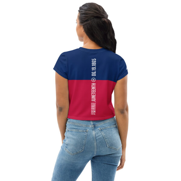 Women's JUNETEENTH All-Over Print Crop Tee - Image 2