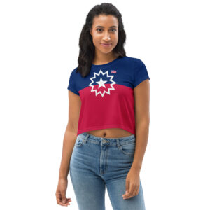Women's JUNETEENTH All-Over Print Crop Tee