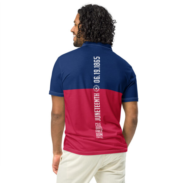 JUNETEENTH Men’s Slim Fit Polo - Image 2
