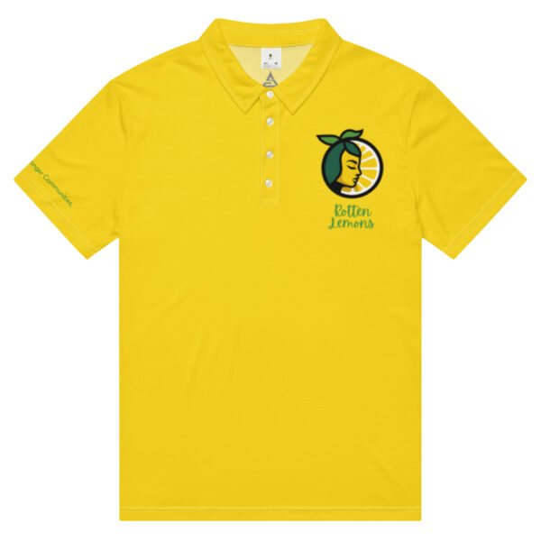 Rotten Lemons All Over Print Polo Yellow - Image 3