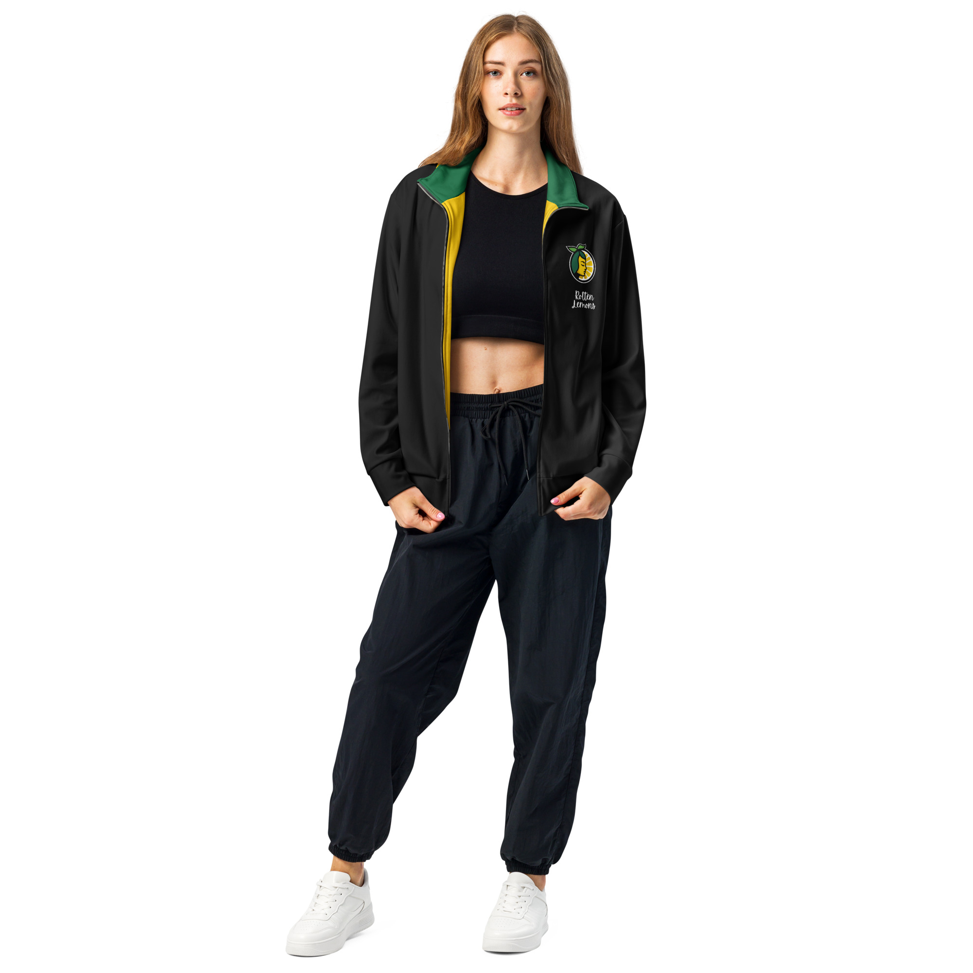 Rotten lemons Black Unisex track jacket - Image 7