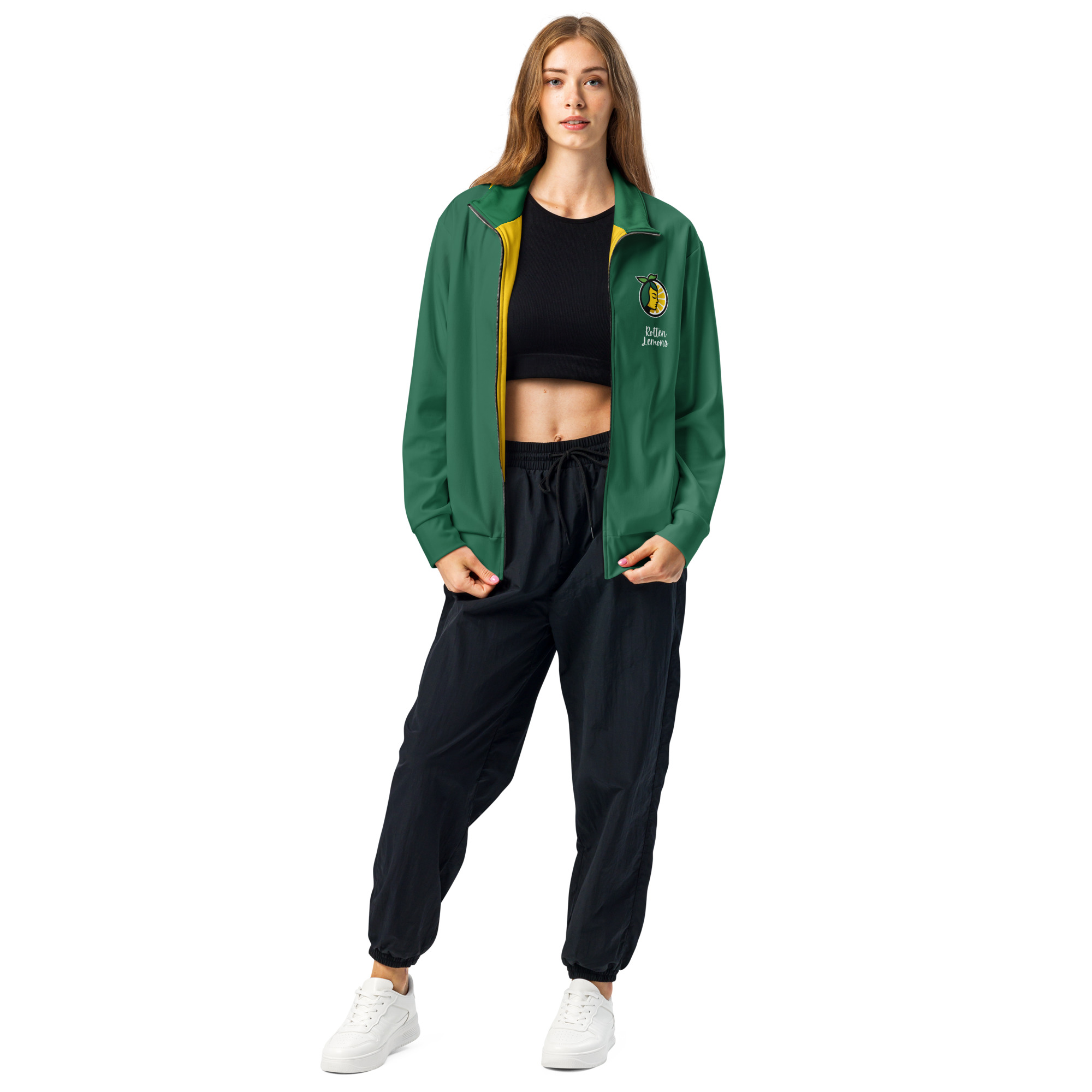 Rotten Lemons Green Unisex track jacket - Image 7