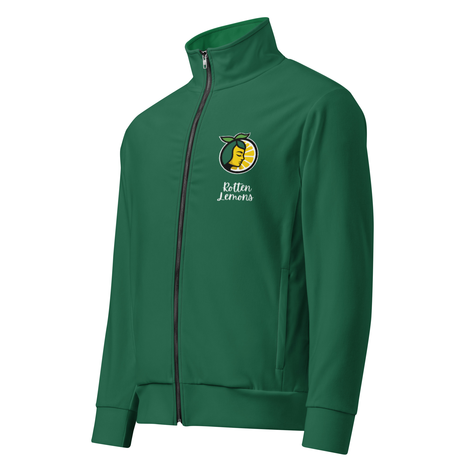 Rotten Lemons Green Unisex track jacket - Image 4