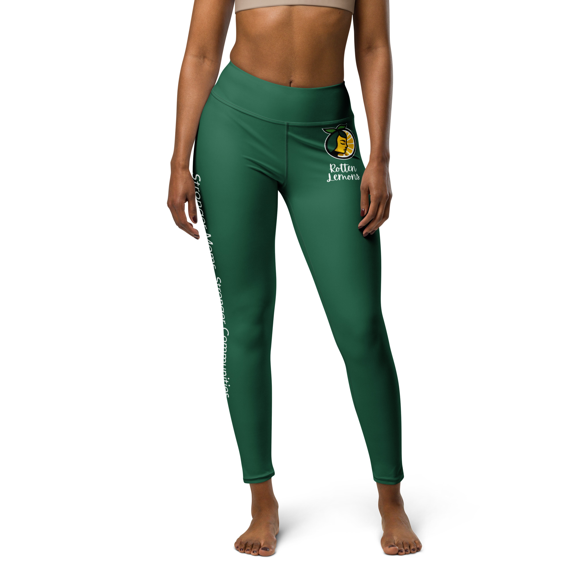 Rotten Lemons Green Yoga Leggings - Image 4