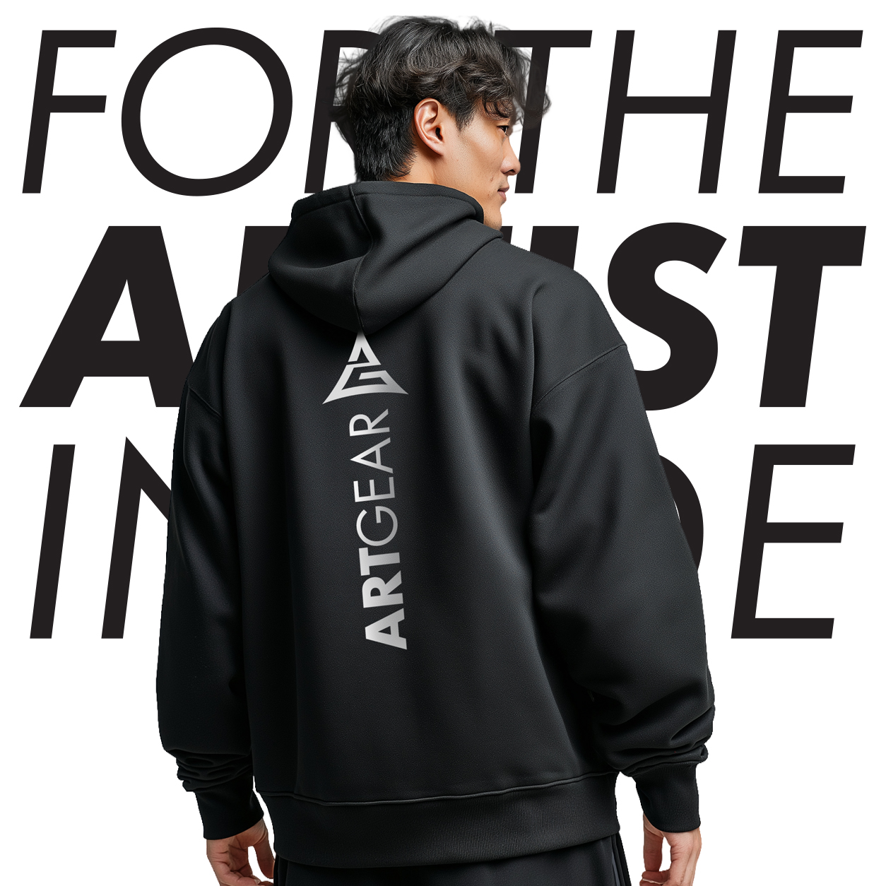 ArtGear Unisex Signature Black Hoodie - Image 2