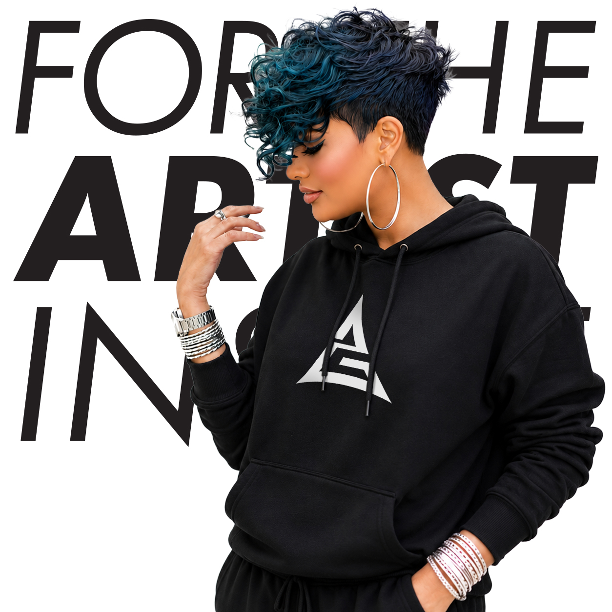 ArtGear Unisex Signature Black Hoodie - Image 3